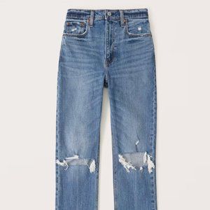 Abercrombie Ultra High Rise Ankle Straight Jean